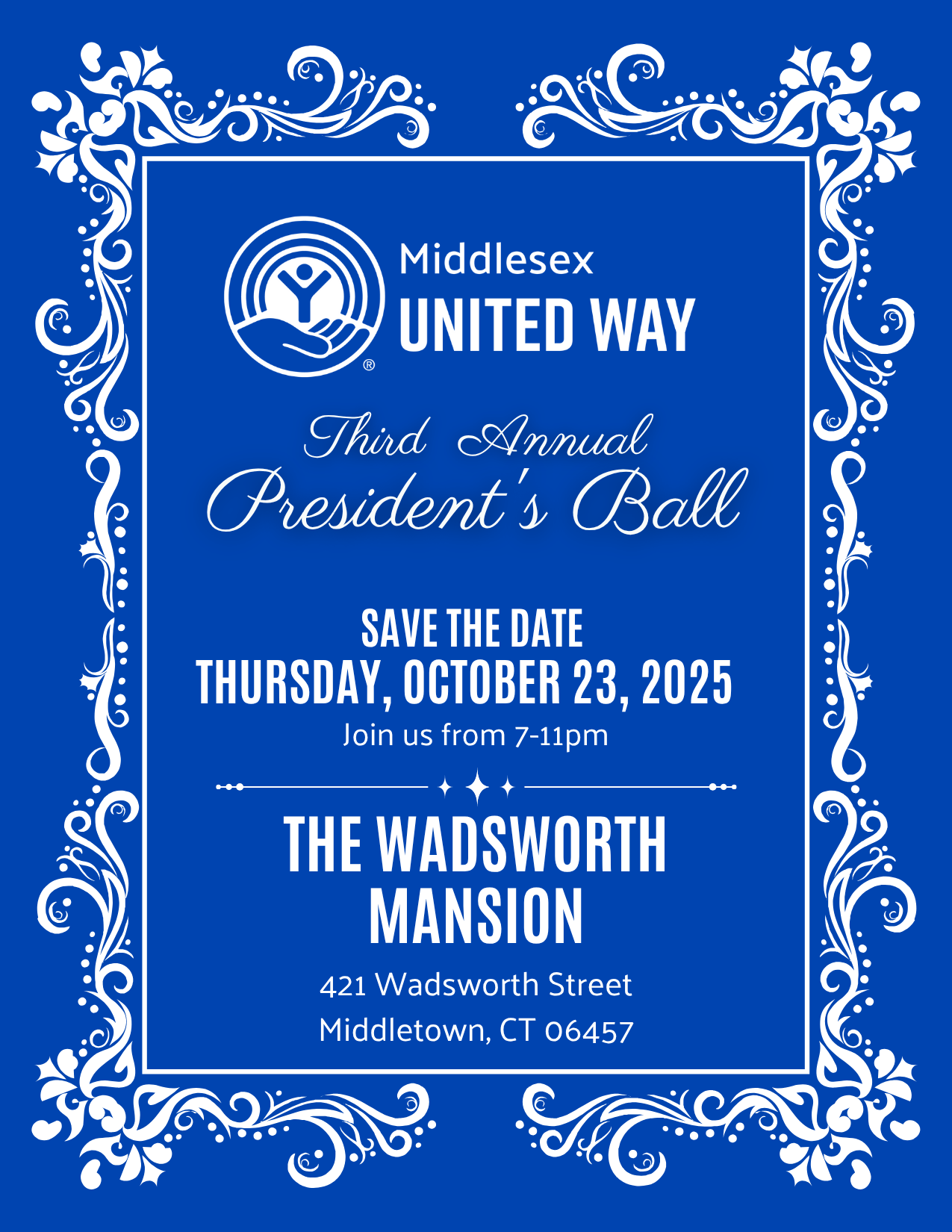 2024 President's Ball Save the Date Graphic